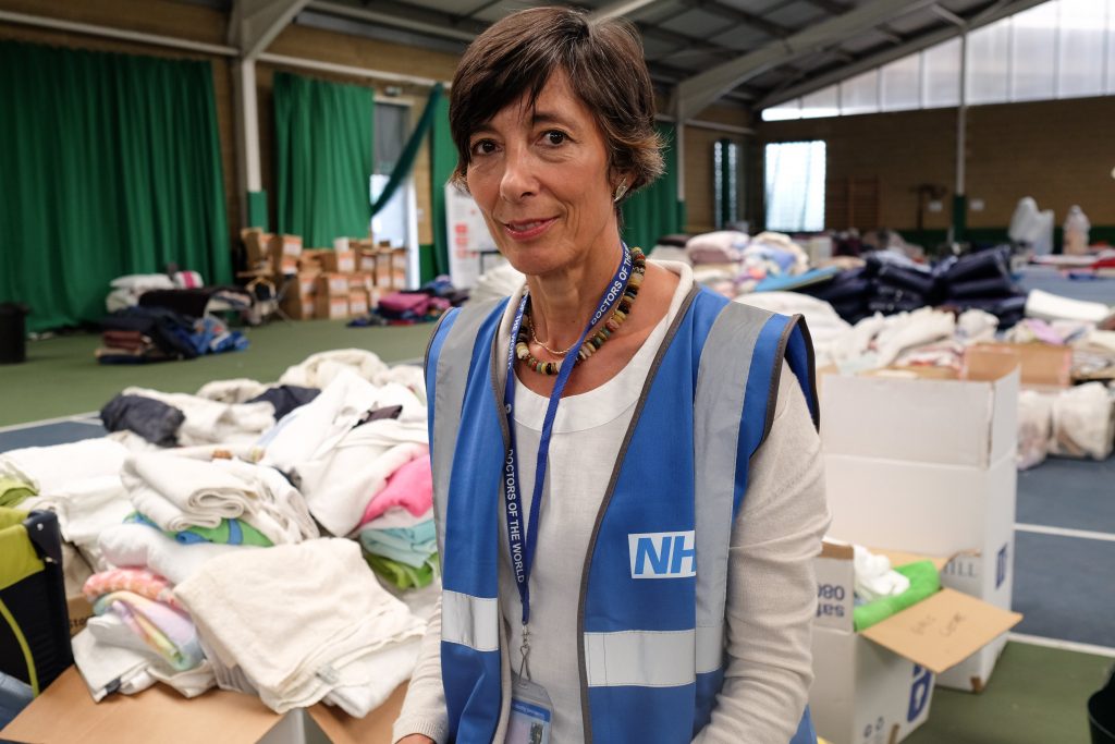 Dr Paquita Zulueta at Westway centre after the Grenfell Tower fire